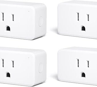 THIRDREALITY ZigBee Smart Plug 4 Pack with Real-time Energy Monitoring,15A Outlet, Zigbee Repeater,ETL Certified,ZigBee Hub Required,Work with Home Assistant,Compatible Echo...