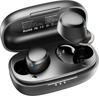 TOZO A1 Mini Wireless Earbuds Bluetooth 5.3 in Ear Light-Weight Headphones Built-in Microphone, IPX5 Waterproof, Immersive Premium Sound Long Distance Connection Headset with...