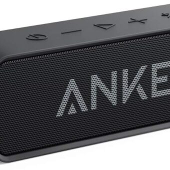 Upgraded, Anker Soundcore Bluetooth Speaker With IPX5 Waterproof, Stereo Sound, 24H Playtime, Portable Wireless Speaker