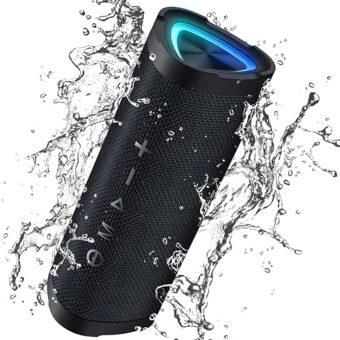 Vanzon Bluetooth Speakers,V40 IPX7 Waterproof Portable Wireless Speaker with 24W Loud Stereo Sound&Up to 24H Playtime,TWS,RGB Multi-Colors Rhythm Lights for Outdoor, Home,...