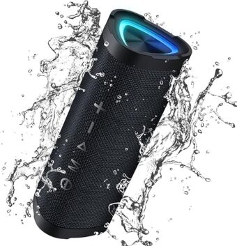 Vanzon Bluetooth Speakers,V40 IPX7 Waterproof Portable Wireless Speaker with 24W Loud Stereo Sound&Up to 24H Playtime,TWS,RGB Multi-Colors Rhythm Lights for Outdoor, Home,...