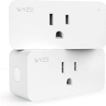 Wyze Plug, 2.4GHz WiFi Smart Plug, Works with Alexa, Google Assistant, IFTTT, No Hub Required, Two-Pack, White