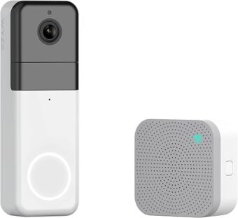 Wyze Wireless Video Doorbell Pro (Chime Included), 1440 HD Video, 1:1 Aspect Ratio: 1:1 Head-to-Toe View, 2-Way Audio, Night Vision