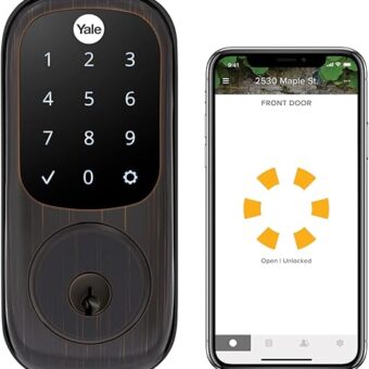 Yale Assure Lock, Oil Rubbed Bronze Wi-Fi Connected Smart Lock with Back-Up Key and Digital Touchscreen Keypad for Combination Input, ‎YRD226-CBA-0BP