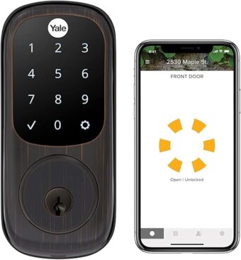 Yale Assure Lock, Oil Rubbed Bronze Wi-Fi Connected Smart Lock with Back-Up Key and Digital Touchscreen Keypad for Combination Input, ‎YRD226-CBA-0BP