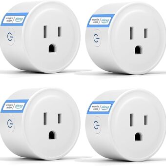 YNF Smart Plug, Simple Setup with One Voice Command, Works with Alexa Only, Remote Control with Timer Function, Bluetooth Mesh Outlet, Alexa Echo Required （4 Pack）